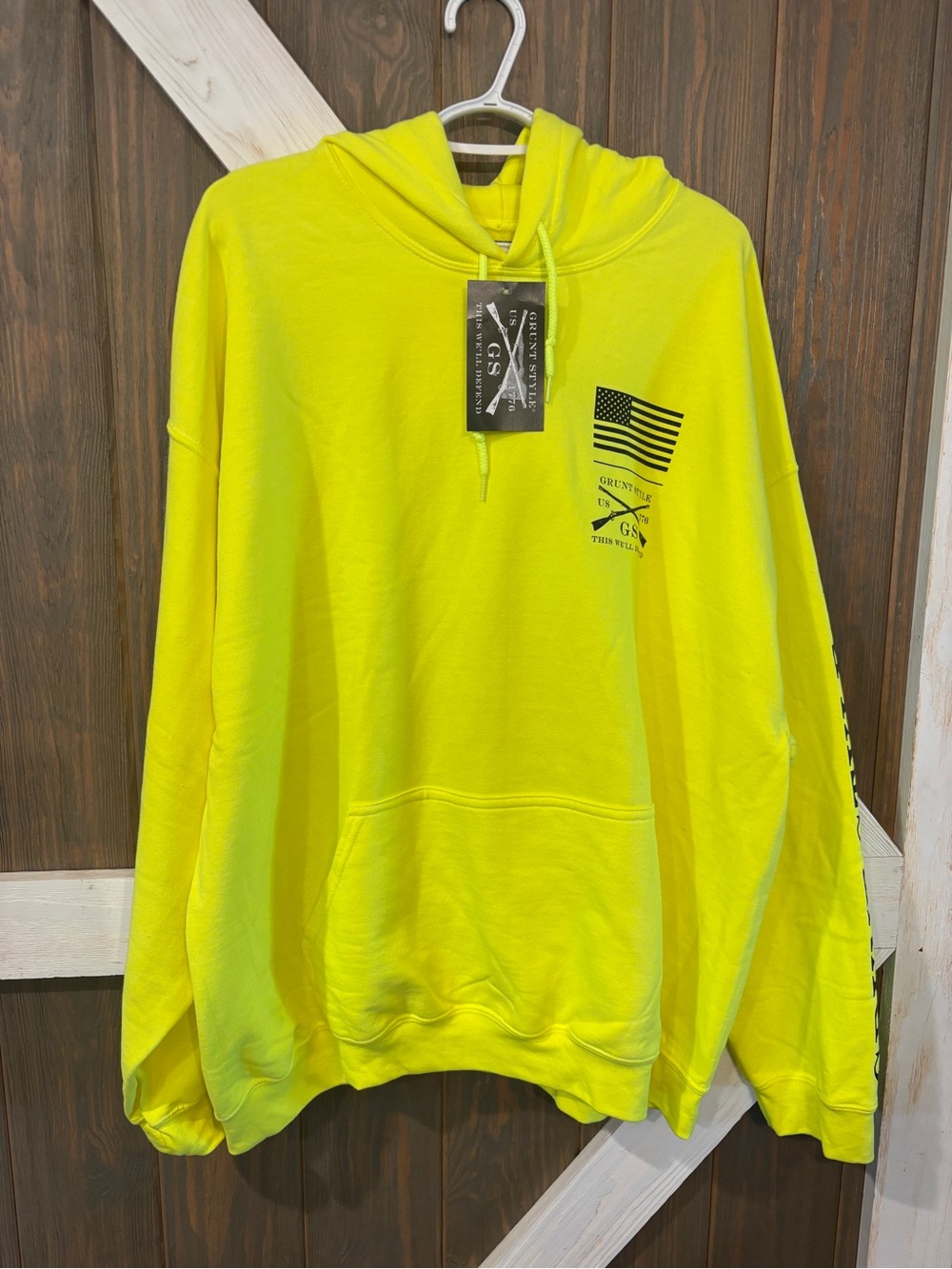 Grunt Style Men’s Yellow Hoodie Sz XXL
